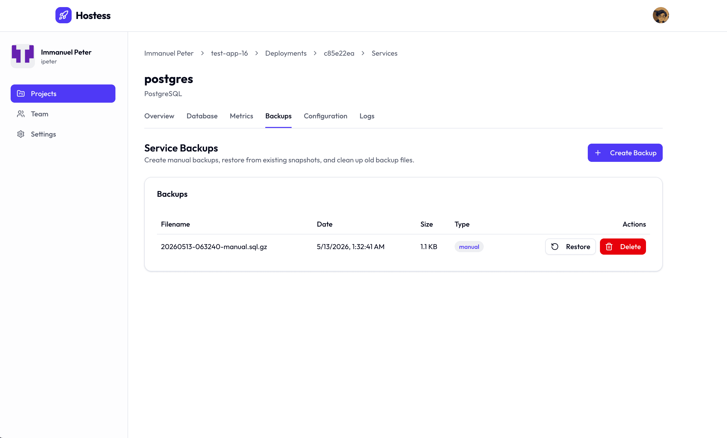 Backup management