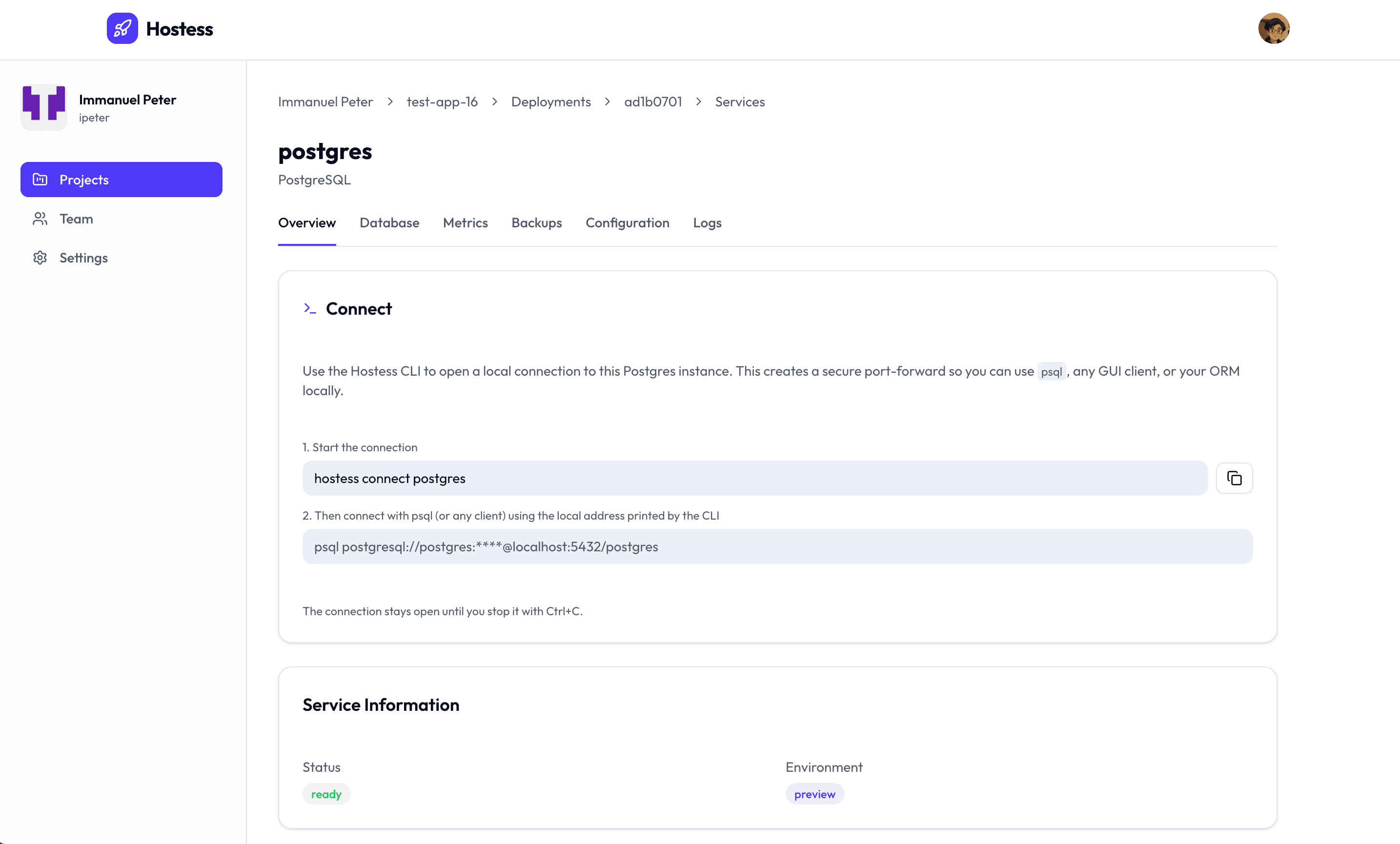 Database connections