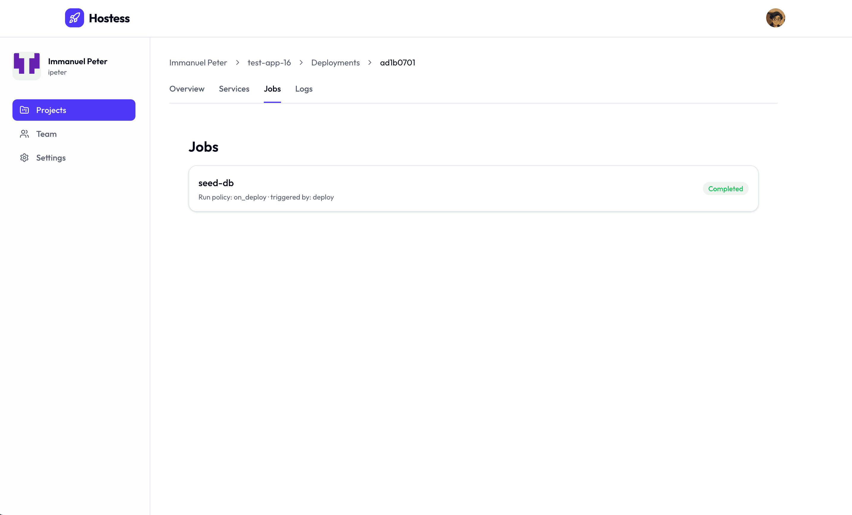 Jobs page