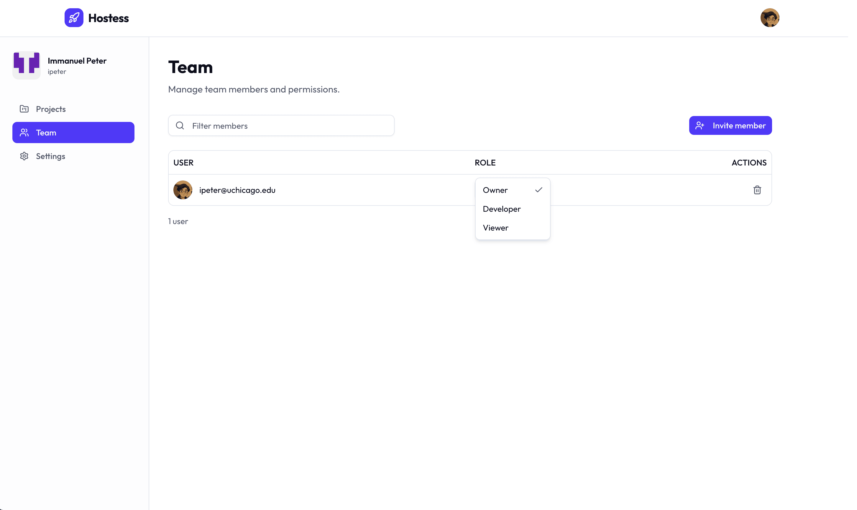 Organization team management